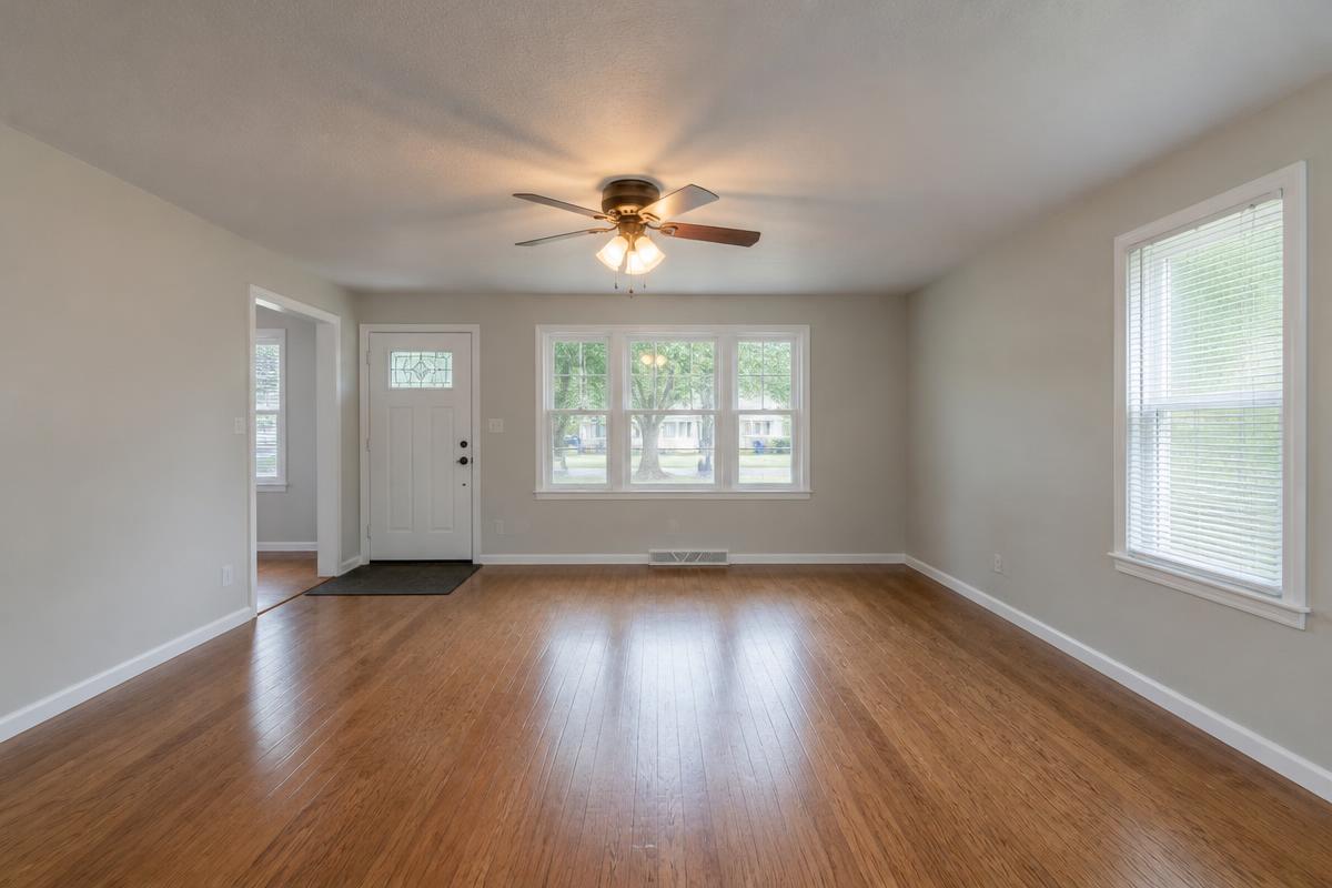 Living room — burst supply line, Northwest San Antonio after restoration