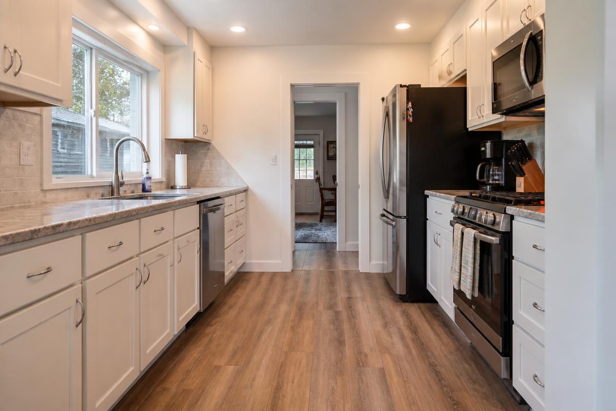 Kitchen — under-sink flood, Leon Valley after restoration