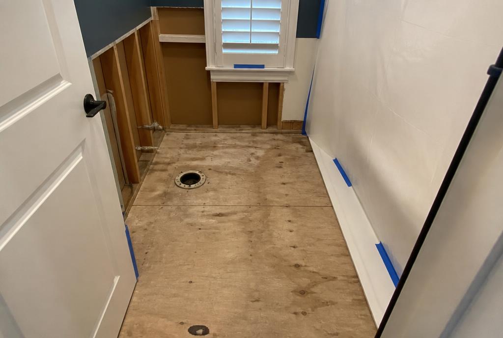 Removed materials and completed interior restoration before restoration
